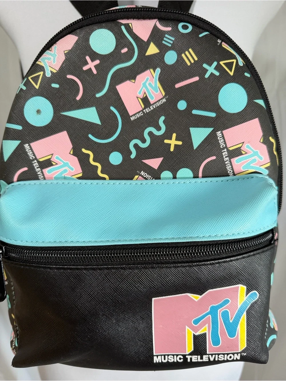 MTV Mini Retro Backpack with Geometric Print